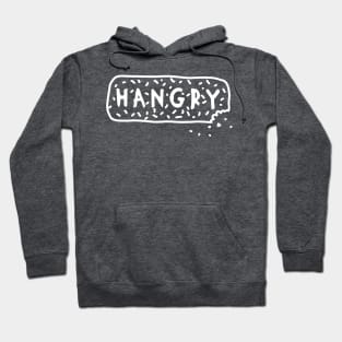 Hangry illustration white Hoodie